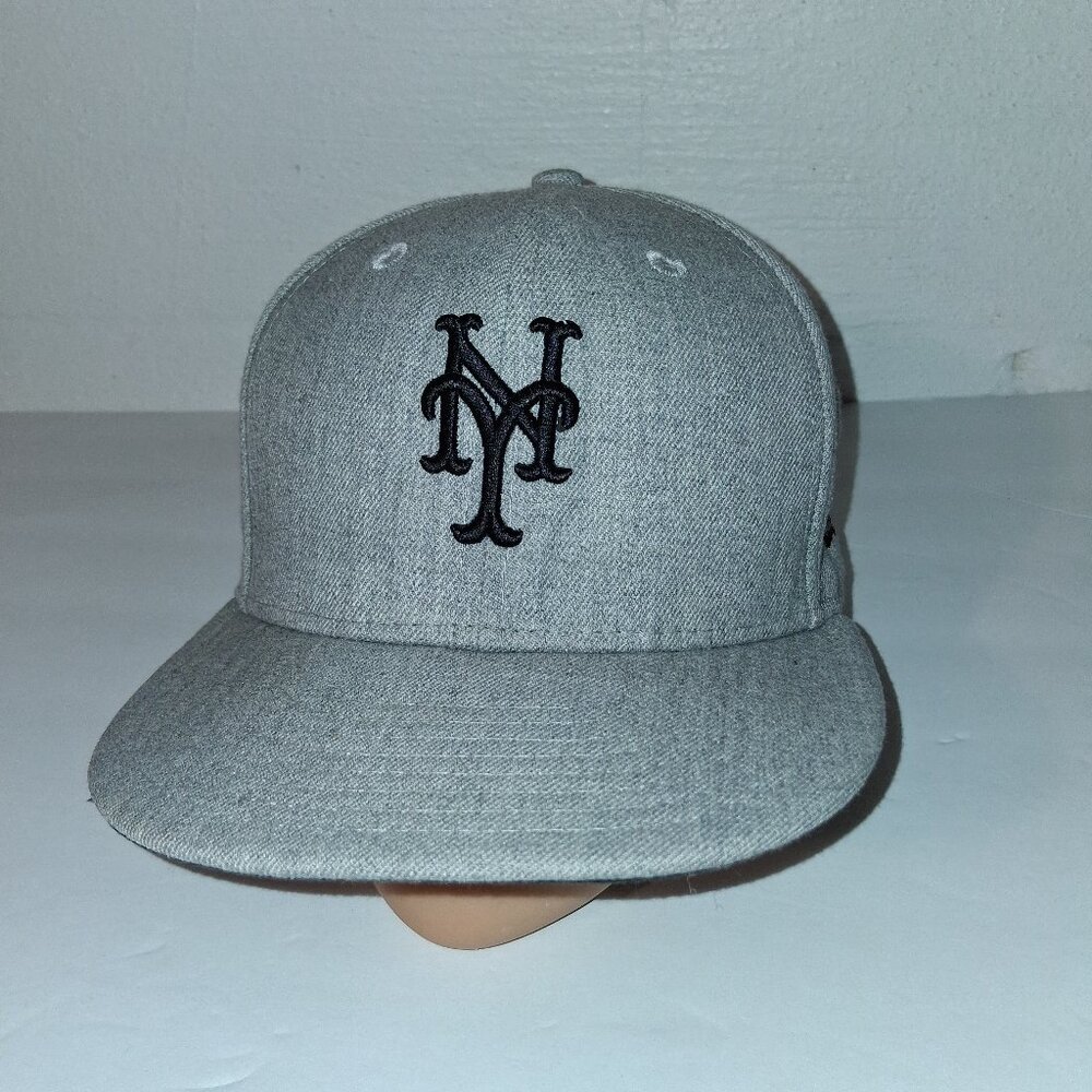 New Era 59Fifty New York Mets Baseball Hat Adjustable Gray Black Adult Men's Cap